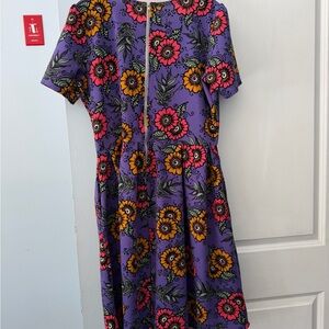 LuLaRoe Purple Floral Dress